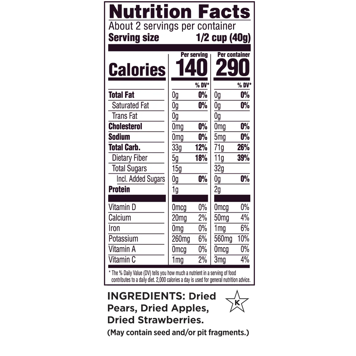 Dried Fruit Blend: Straw-Peary