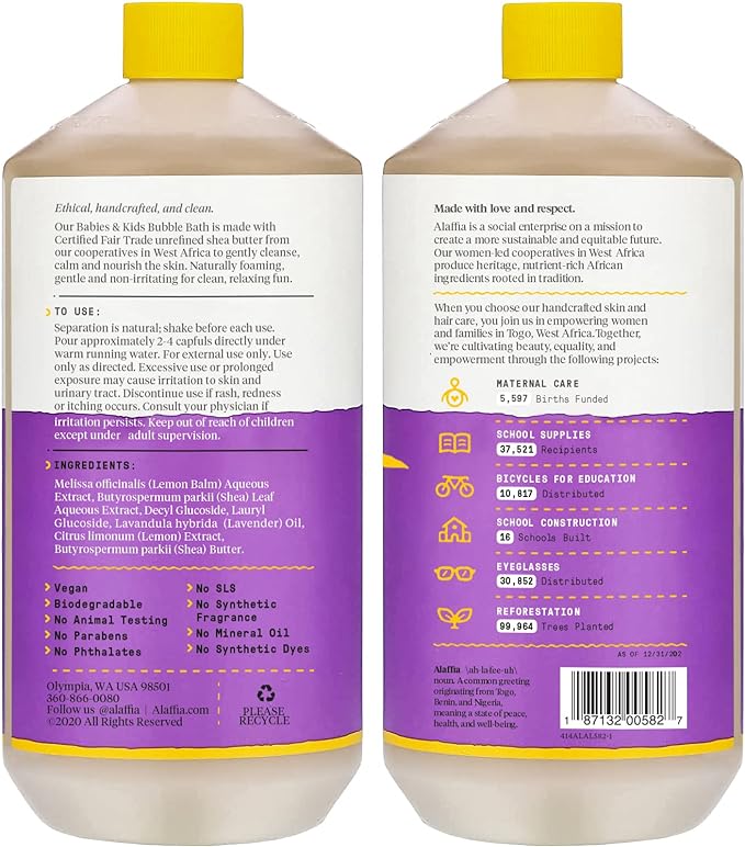 Kids Everyday Bubble Bath - Lemon Lavender 950ml